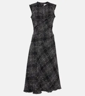 Erdem Cotton-blend tweed midi dress
