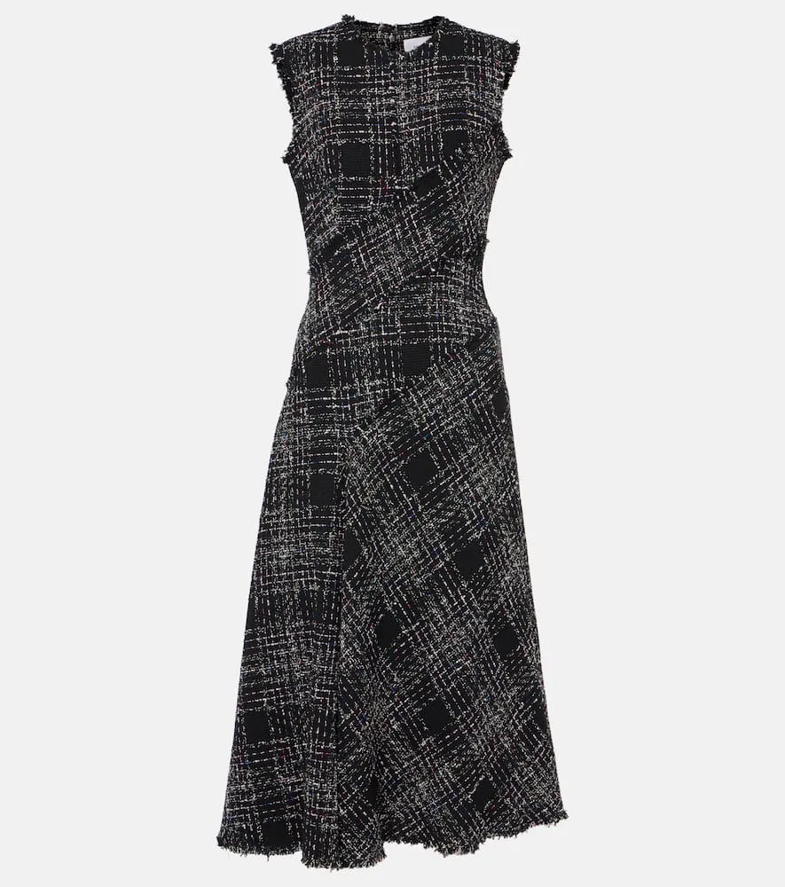 Erdem Cotton-blend tweed midi dress