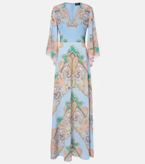 Etro Paisley silk cr√É¬™pe de chine maxi dress
