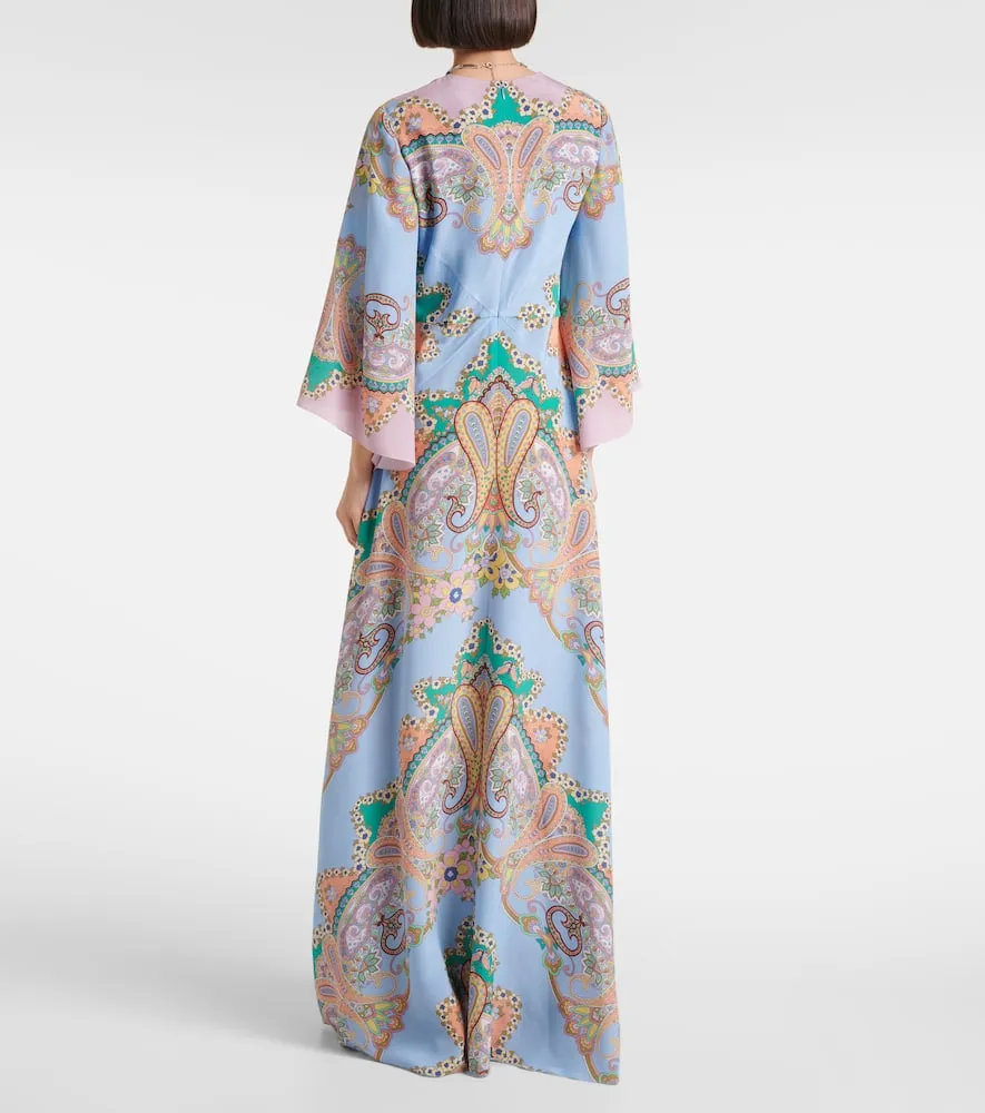 Etro Paisley silk cr√É¬™pe de chine maxi dress