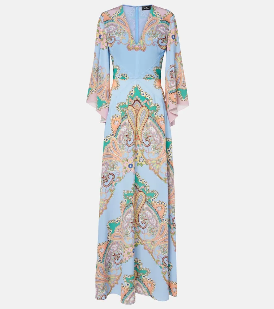 Etro Paisley silk cr√É¬™pe de chine maxi dress