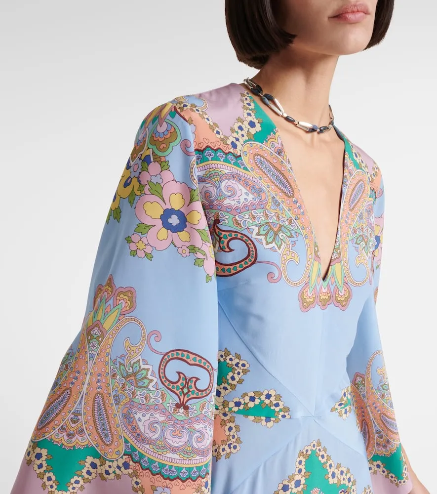 Etro Paisley silk cr√É¬™pe de chine maxi dress