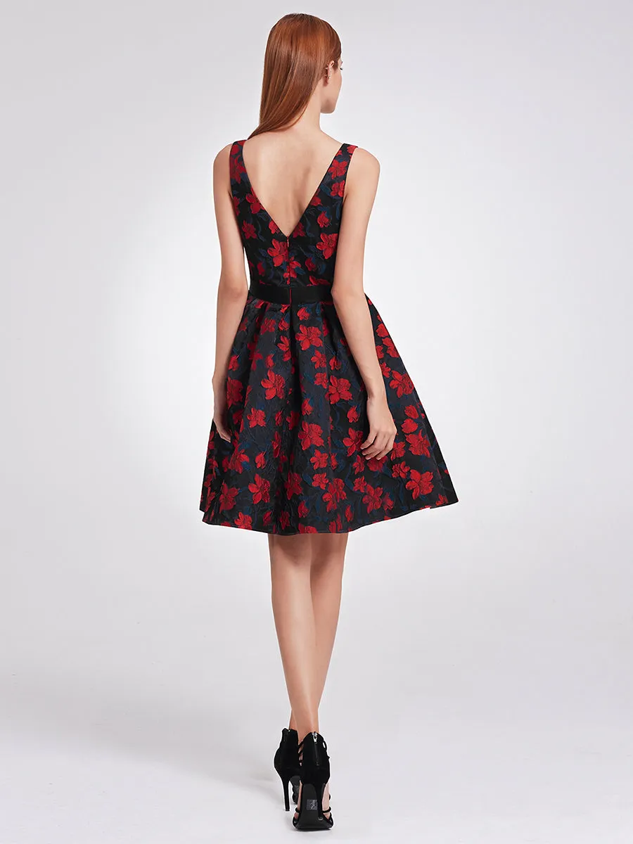 Ever-Pretty V Neck Fit and Flare Party Dress EP05946