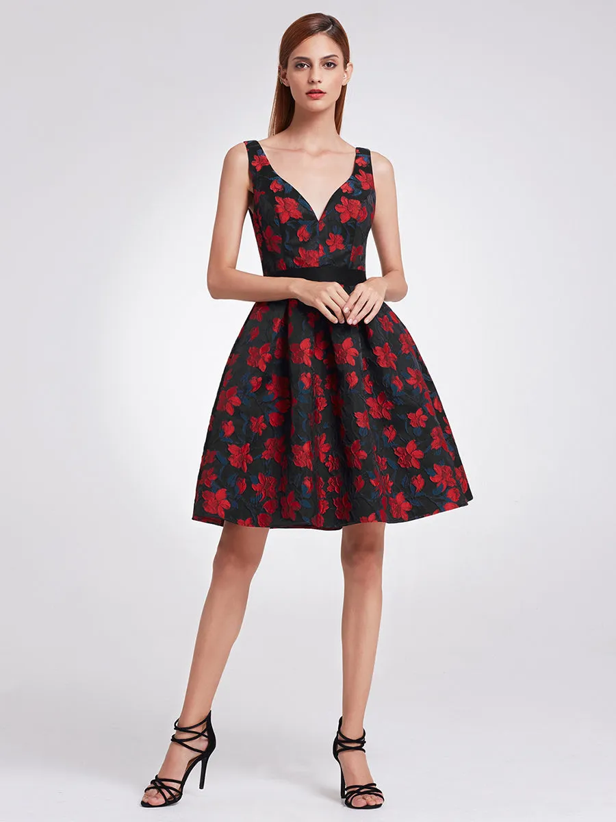 Ever-Pretty V Neck Fit and Flare Party Dress EP05946