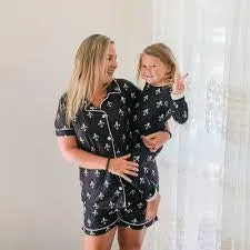 Fleur De Lis Button Down Pajamas-child