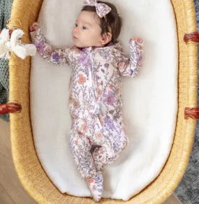 Flora Zip-Up Footie Pajama