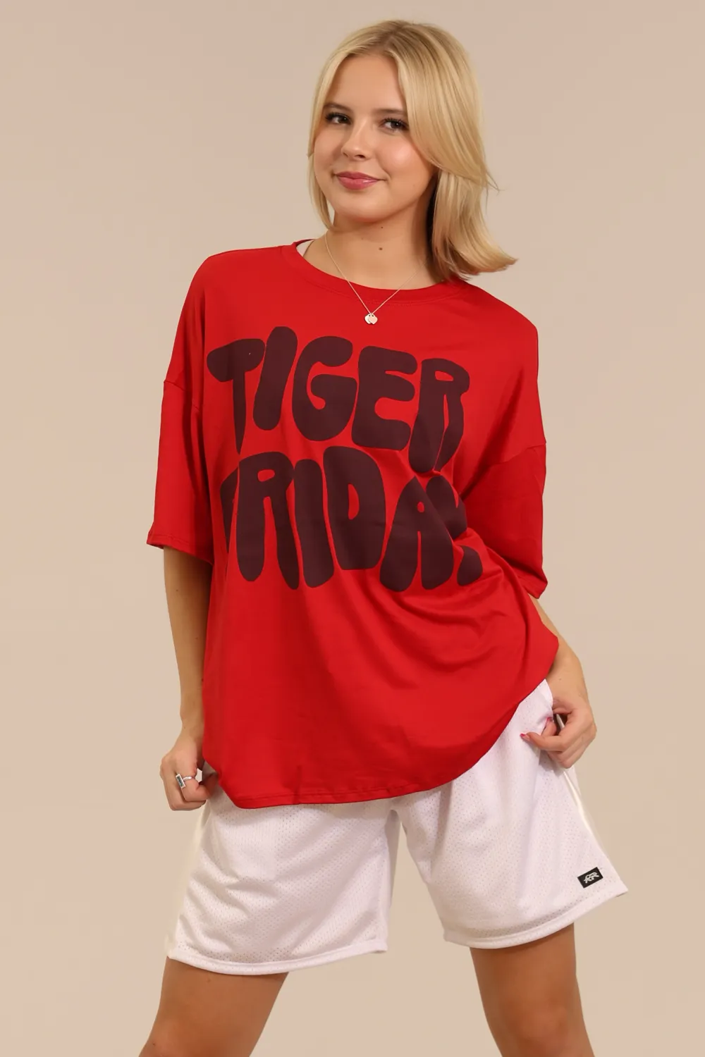 Graffiti Oversized T-Shirt - Red