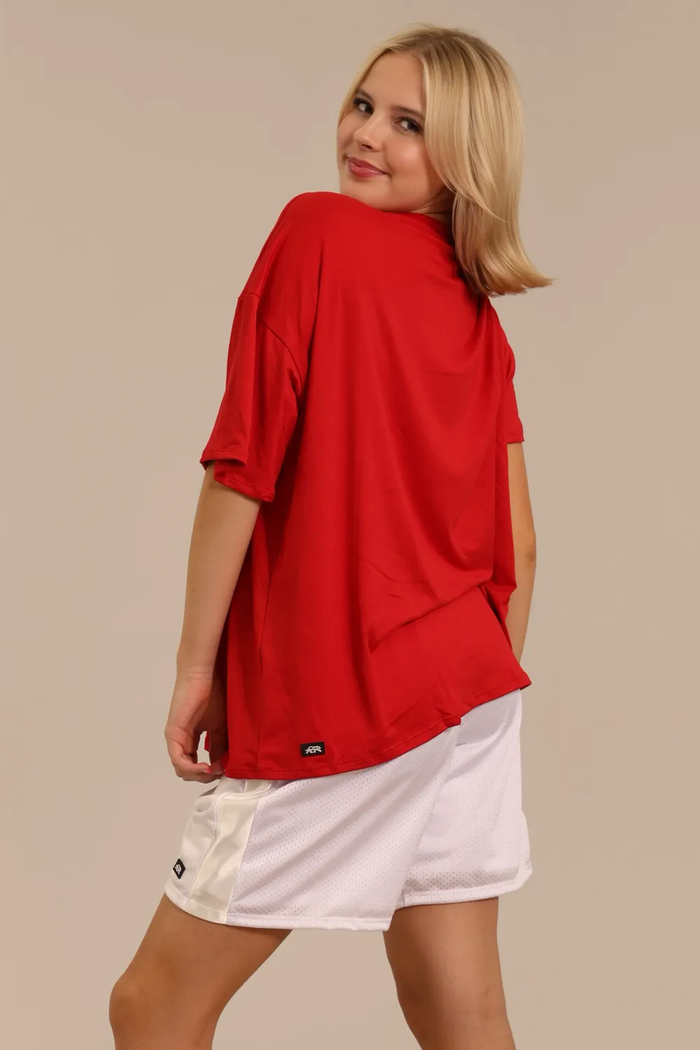 Graffiti Oversized T-Shirt - Red