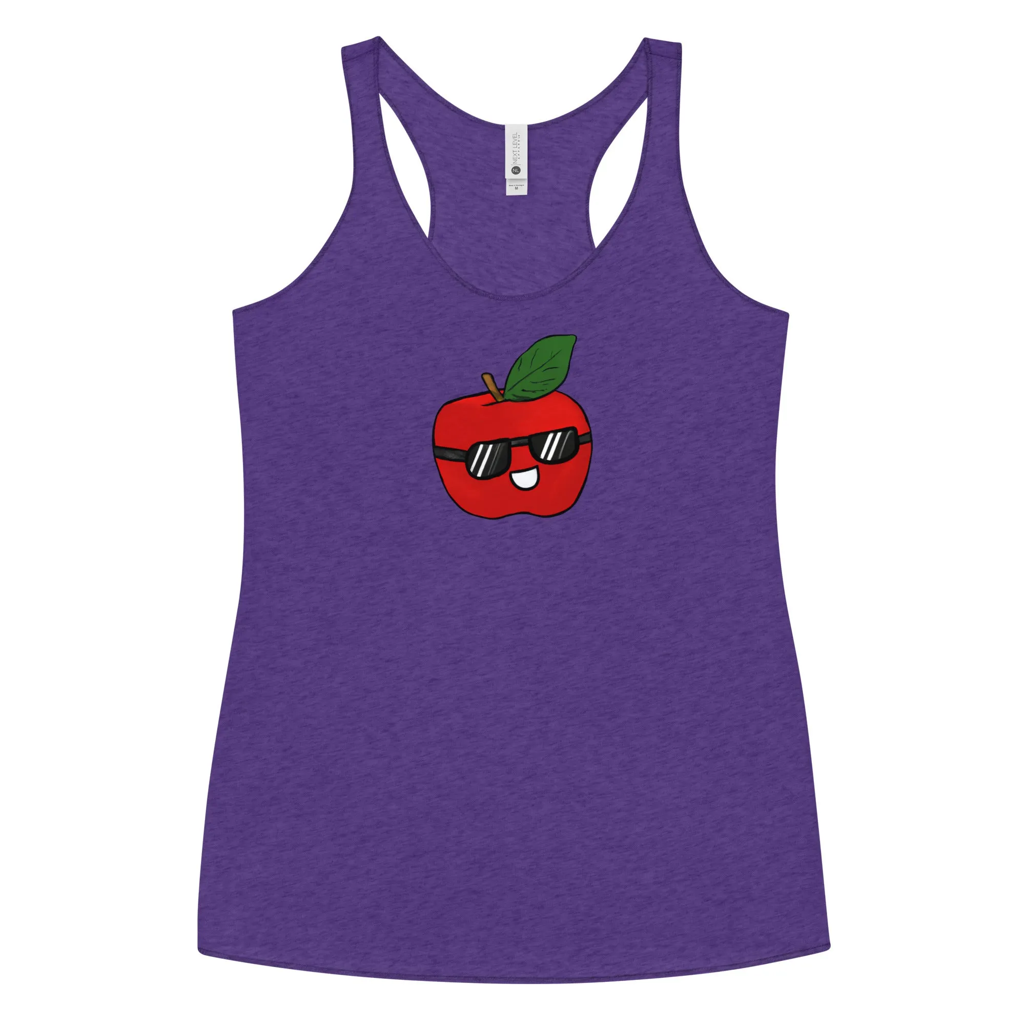Graphic Red Apple Women's Racerback Tank