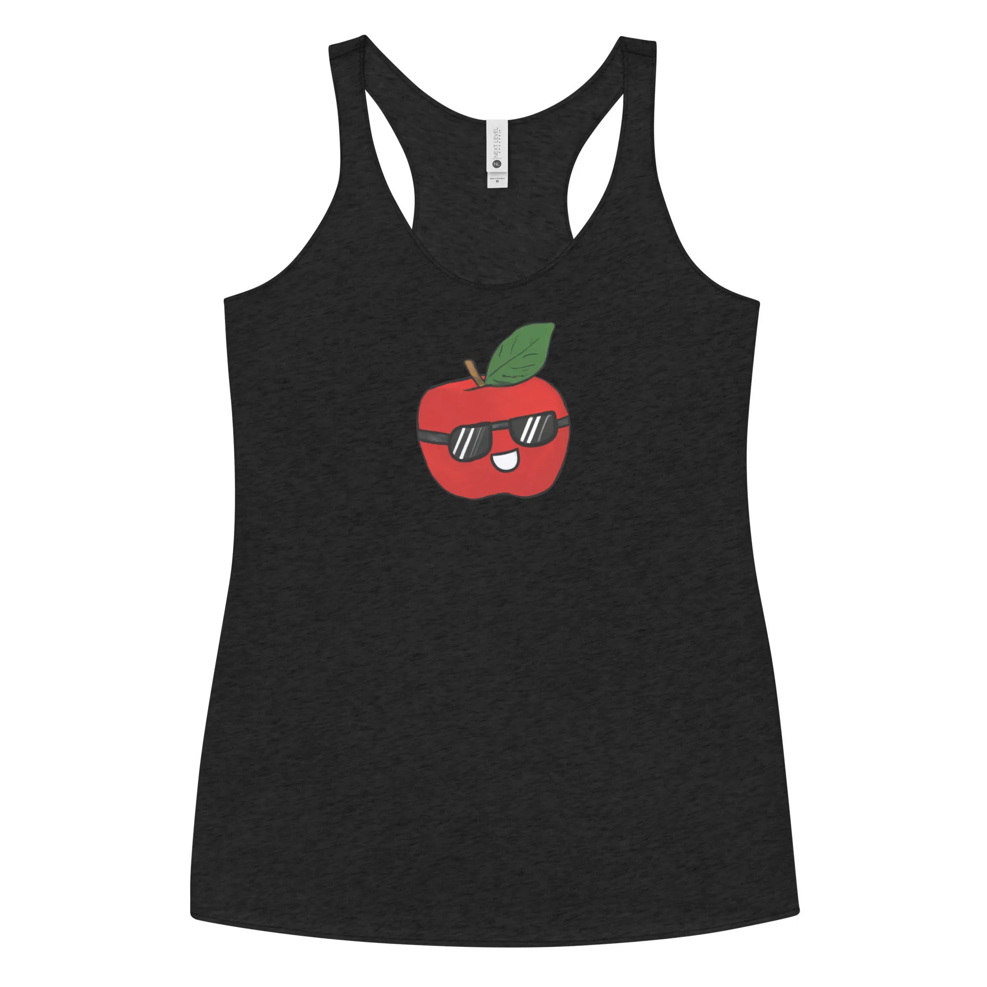 Graphic Red Apple Women's Racerback Tank