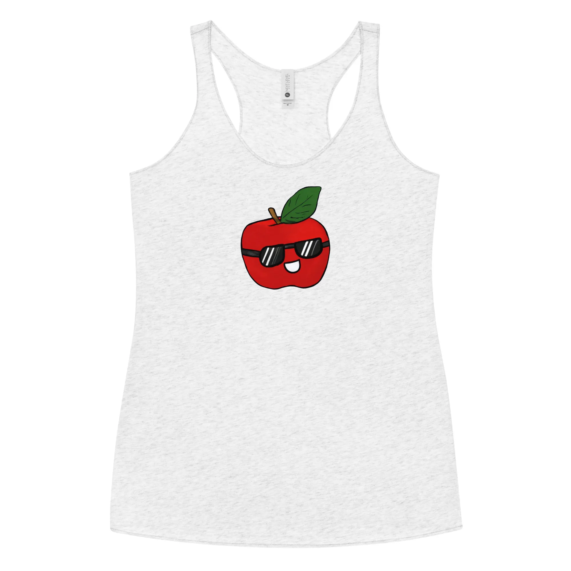 Graphic Red Apple Women's Racerback Tank