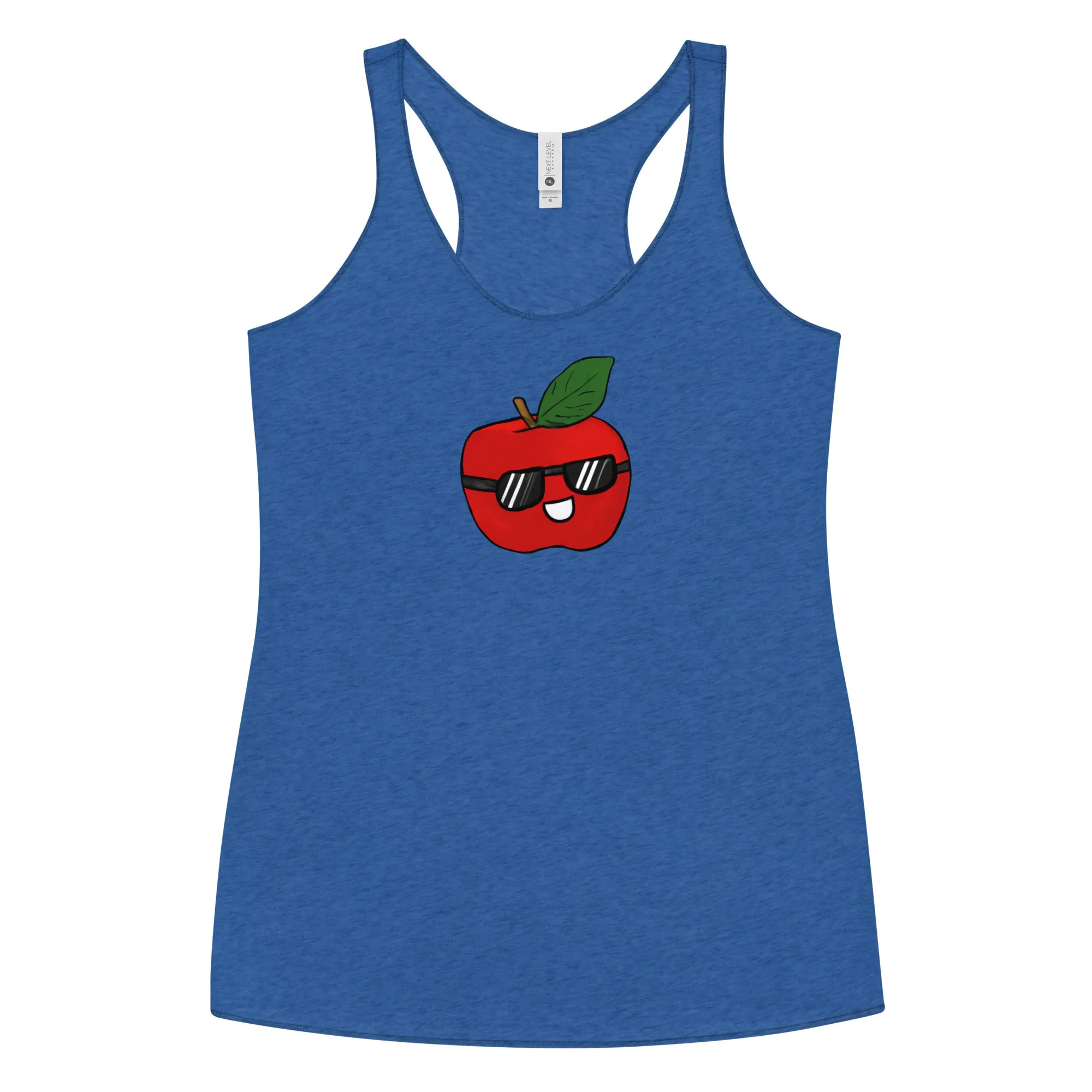 Graphic Red Apple Women's Racerback Tank