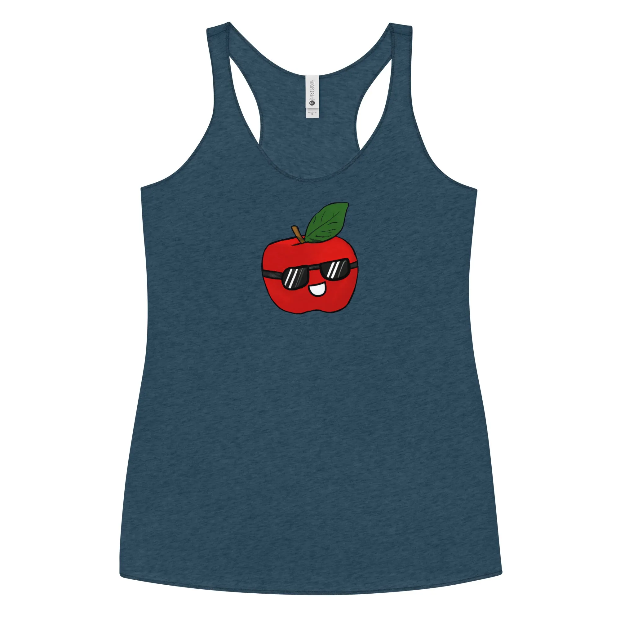 Graphic Red Apple Women's Racerback Tank