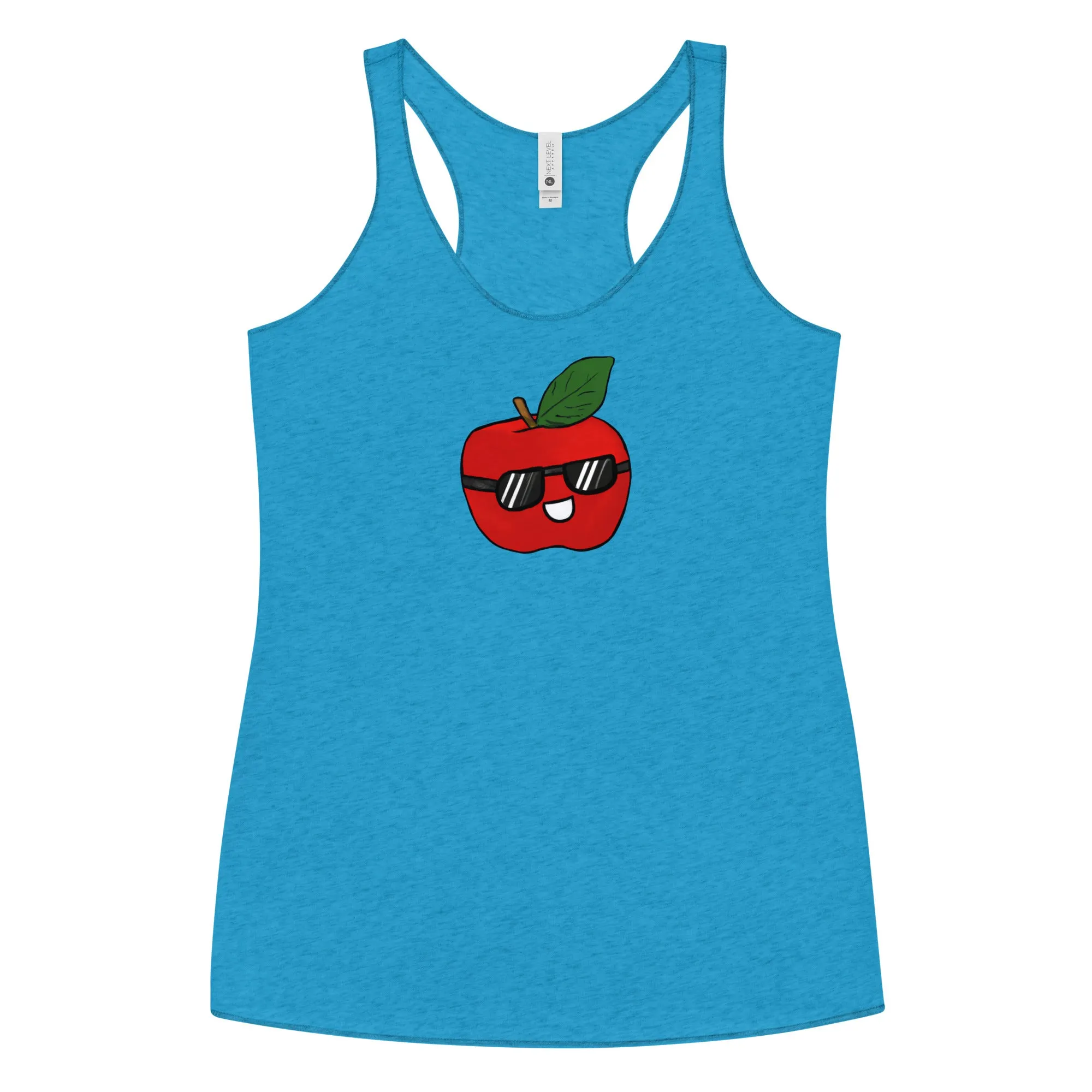 Graphic Red Apple Women's Racerback Tank