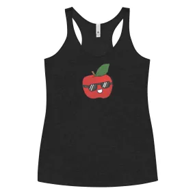 Graphic Red Apple Women's Racerback Tank