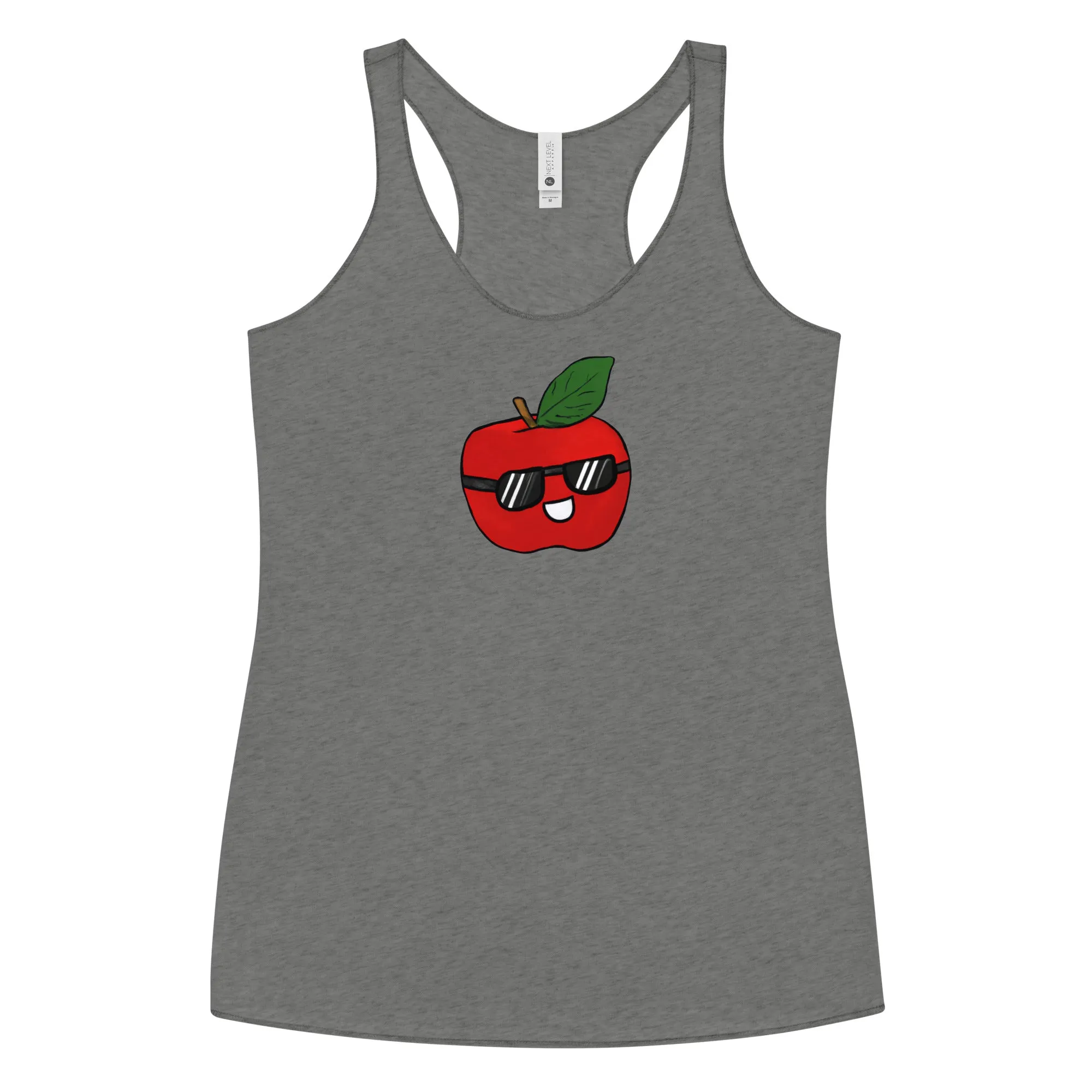 Graphic Red Apple Women's Racerback Tank