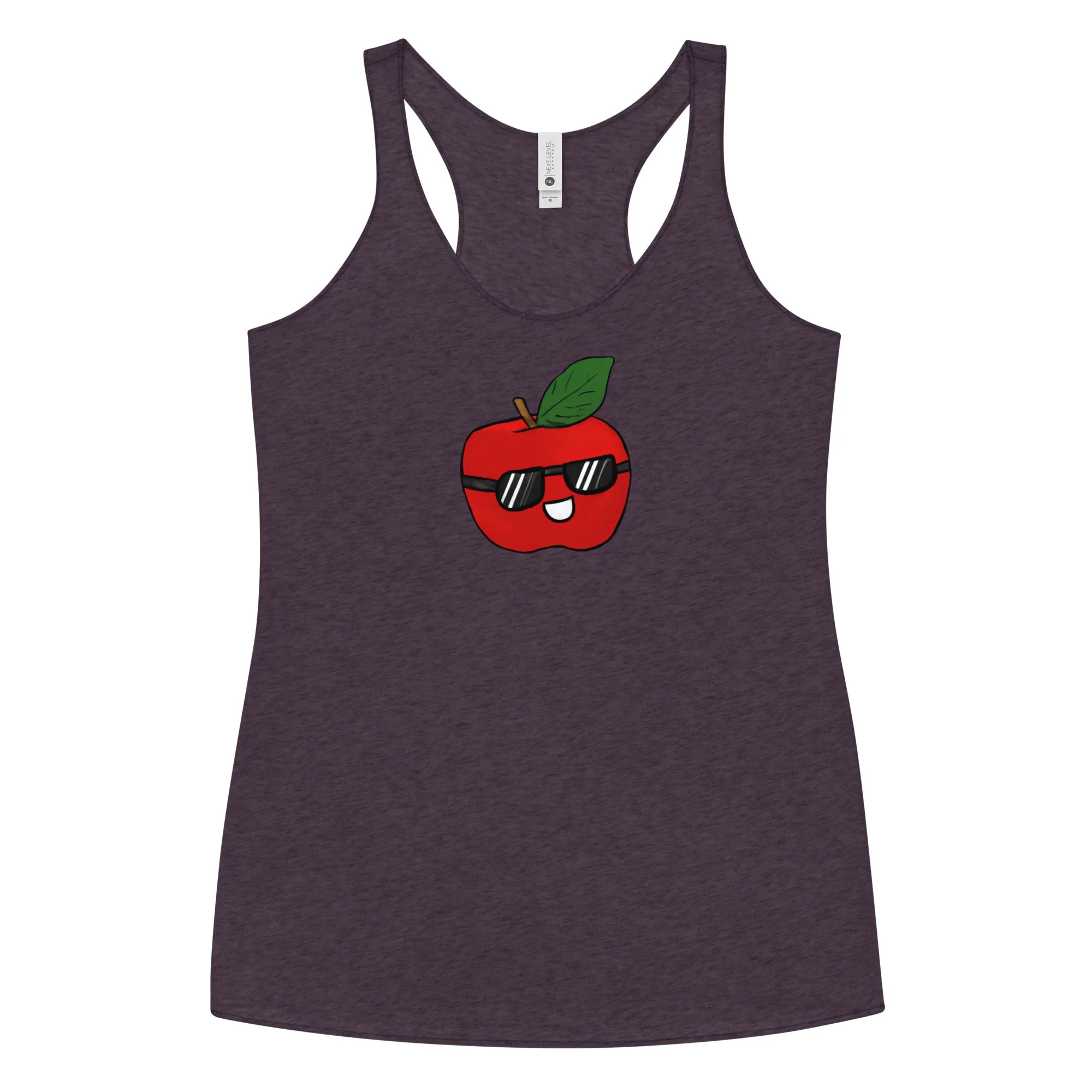 Graphic Red Apple Women's Racerback Tank