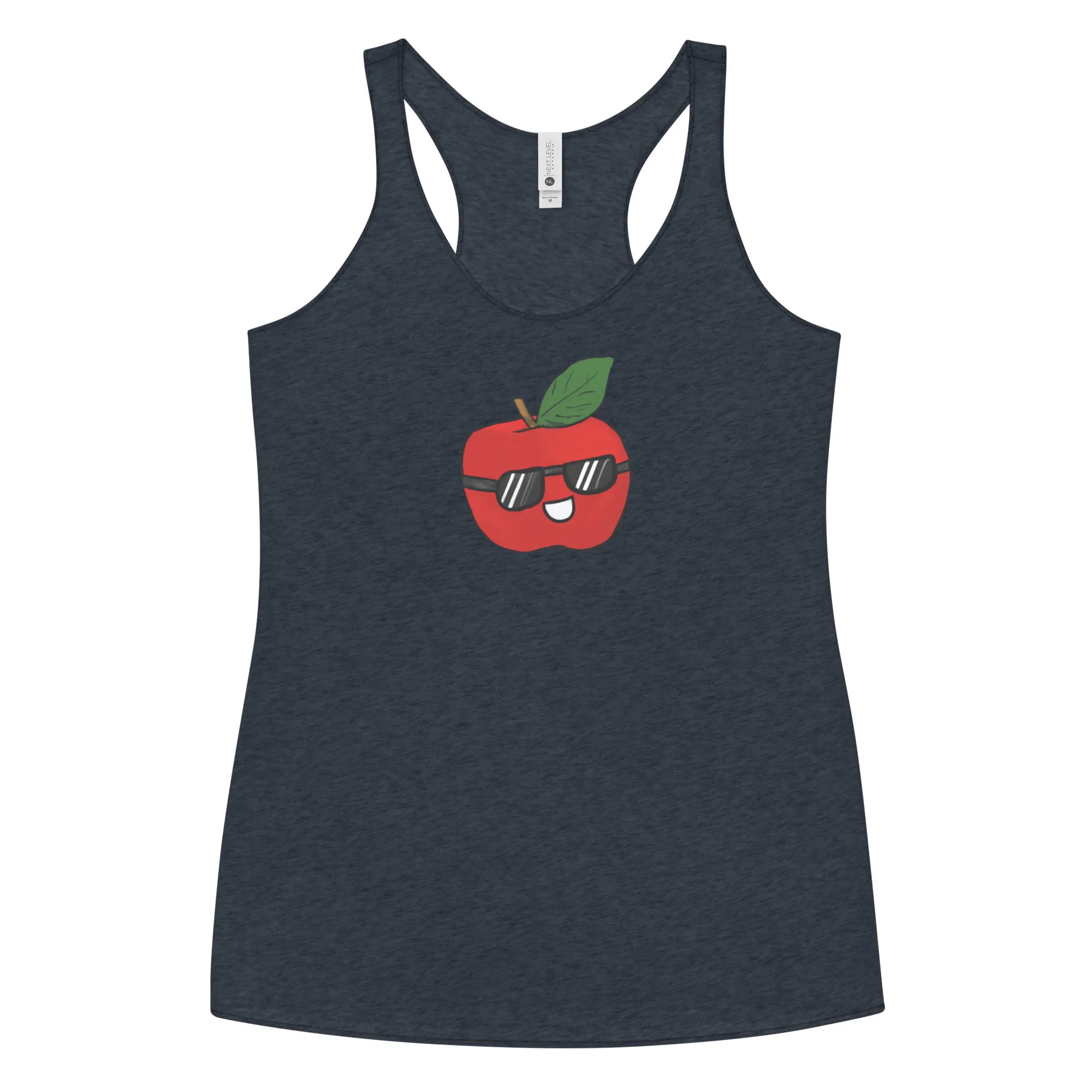 Graphic Red Apple Women's Racerback Tank
