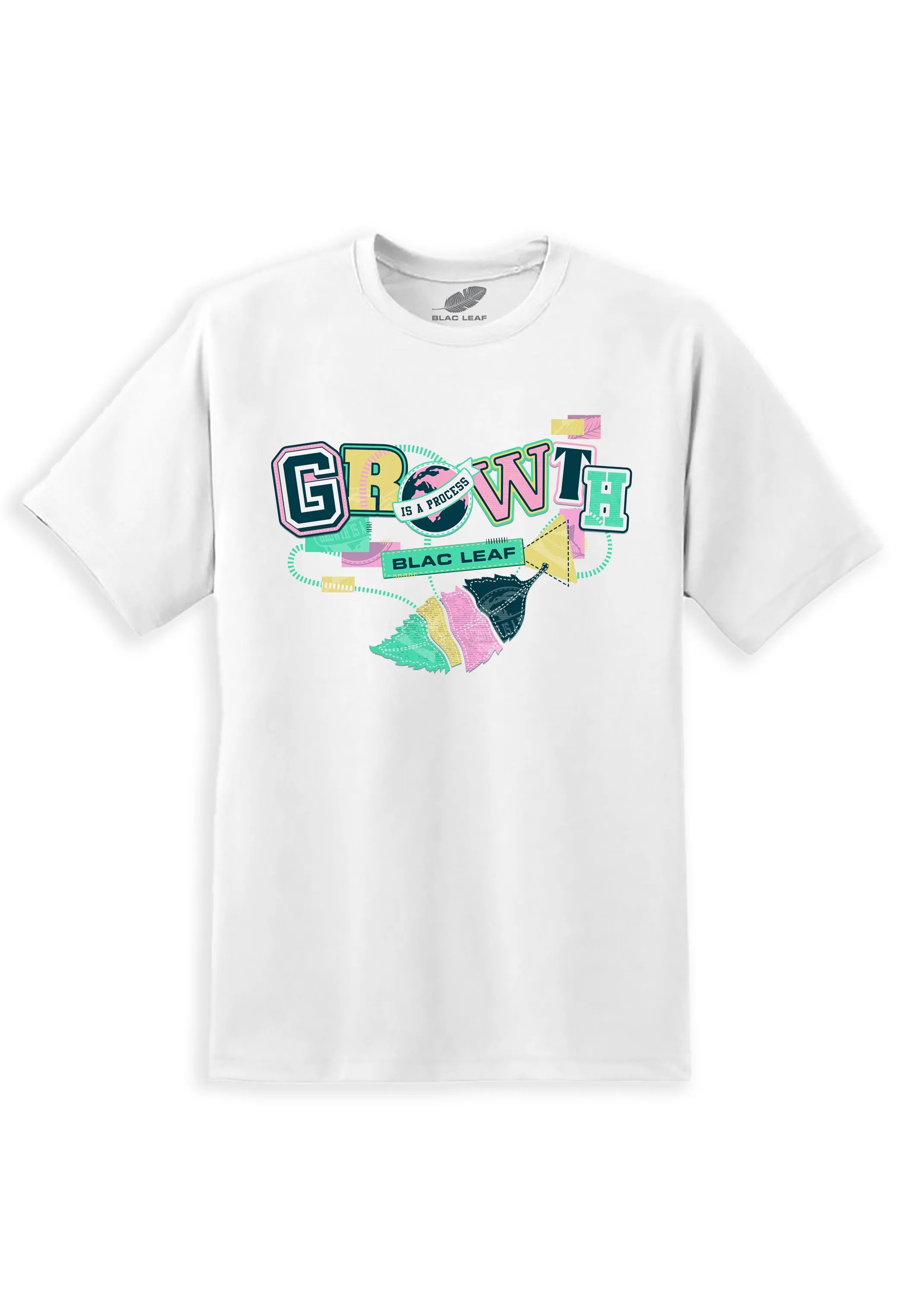 Growth Letter College Double T-Shirts with Detachable Nylon Jogger Bundle