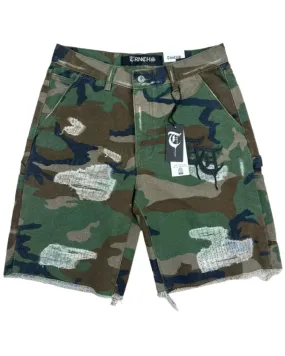 Jeneen Camo Denim Shorts