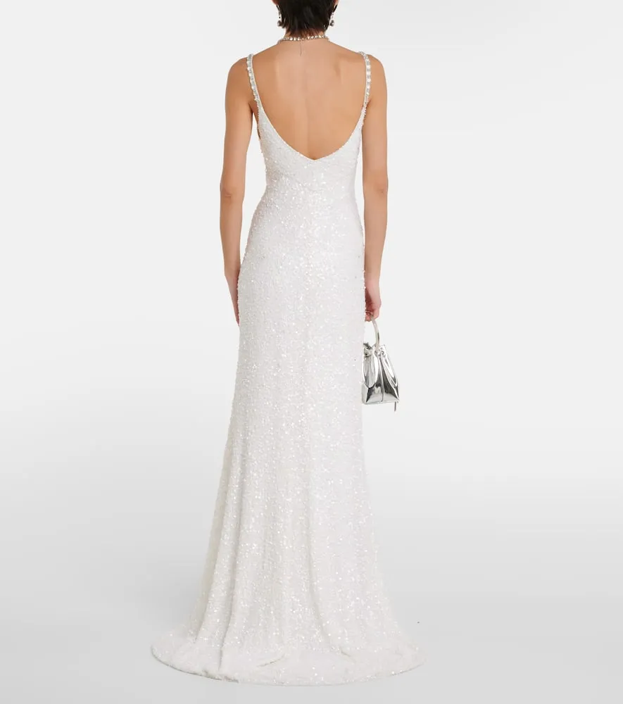 Jenny Packham Bridal Nora sequined silk gown