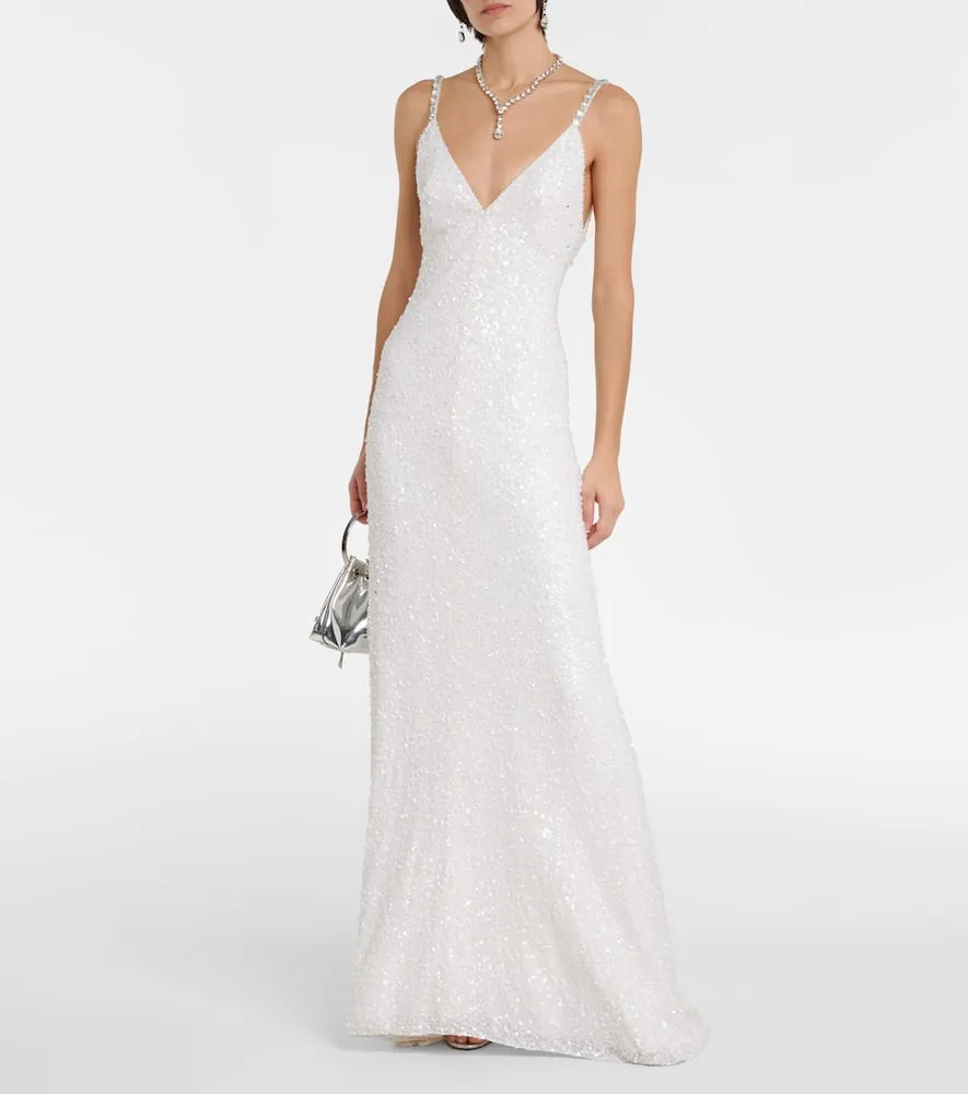 Jenny Packham Bridal Nora sequined silk gown