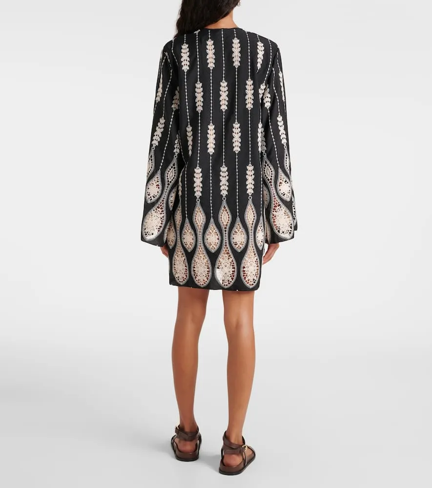 Johanna Ortiz Embroidered minidress