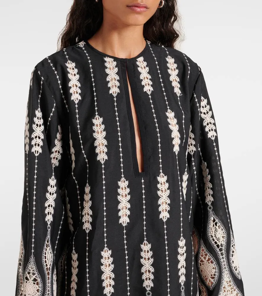 Johanna Ortiz Embroidered minidress