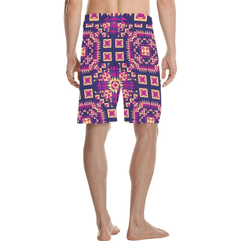 Kaleidoscope Bleu Men's Casual Shorts