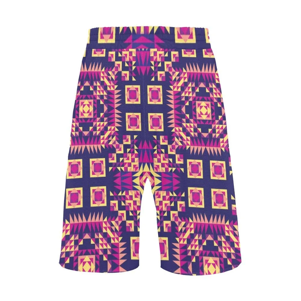 Kaleidoscope Bleu Men's Casual Shorts