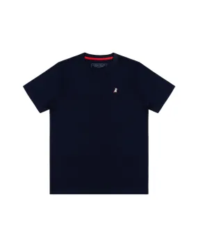 Mens Crew Neck Jersey T-shirt - Navy S02