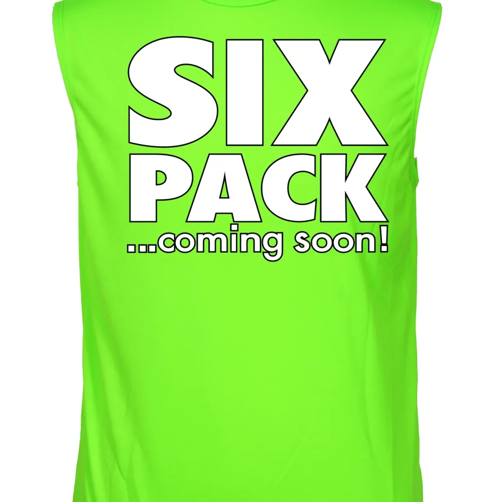 Men's Dri Fit Hilarious Six Pack...Coming Soon! Short Sleeve SLEEVELES SHIRT