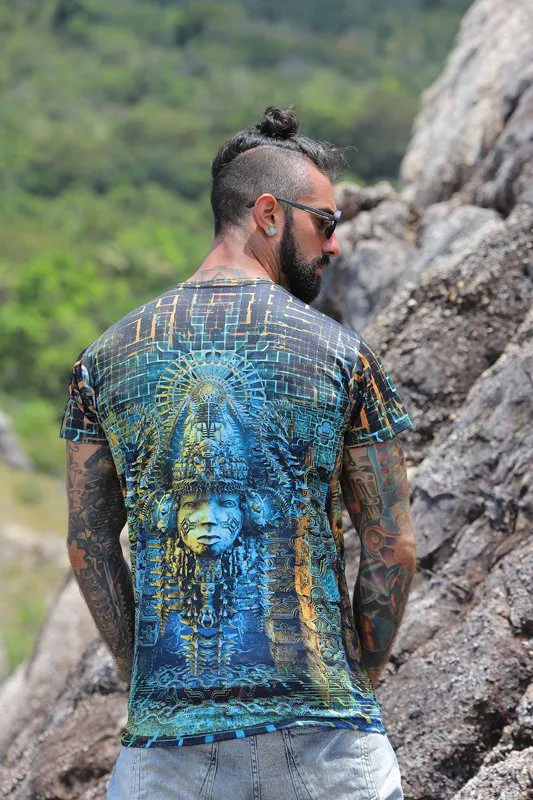 Mens Rave Shirt | Psy Clothing | Sacred Geomery Shirt | Fractal Shirt | Templum (TS)
