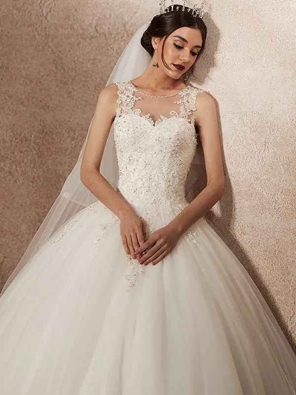 Modern Appliques Lace  Wedding Dresses