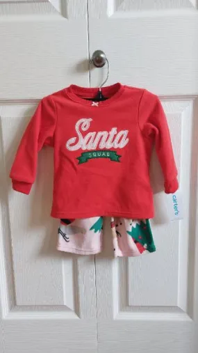 *New* 12 month girls christmas 2 piece fleece pajamas , Kids 12 Month (9-12M)
