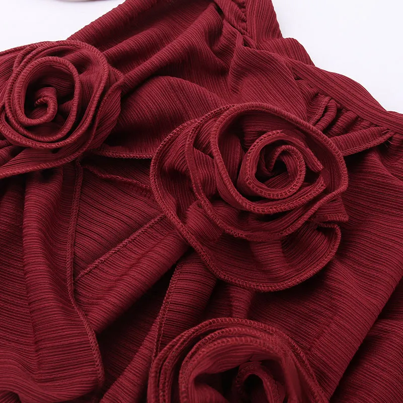 Niche Hollowed H-line Halter Dress