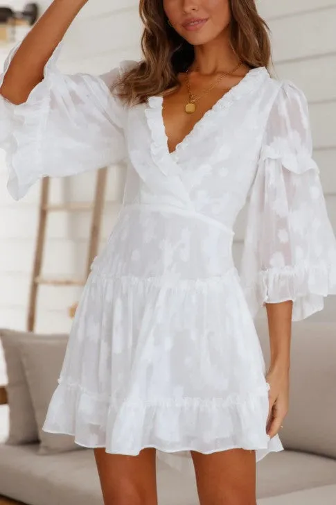 One and Only Collective Chiffon Ruffle Mini Dress