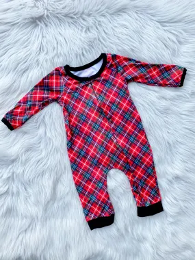 Plaid Family Pajamas - Ruffle Sleeper