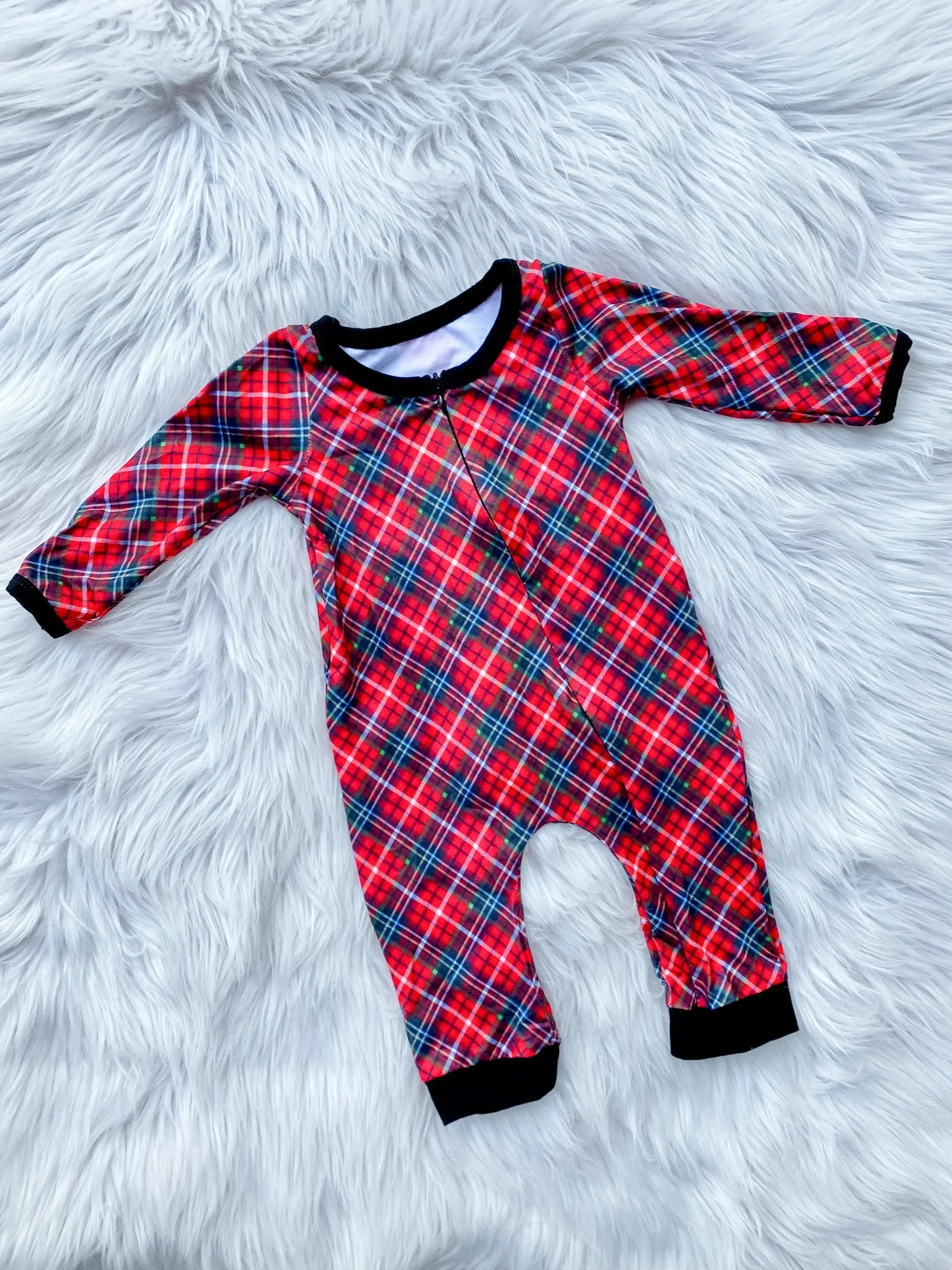 Plaid Family Pajamas - Ruffle Sleeper