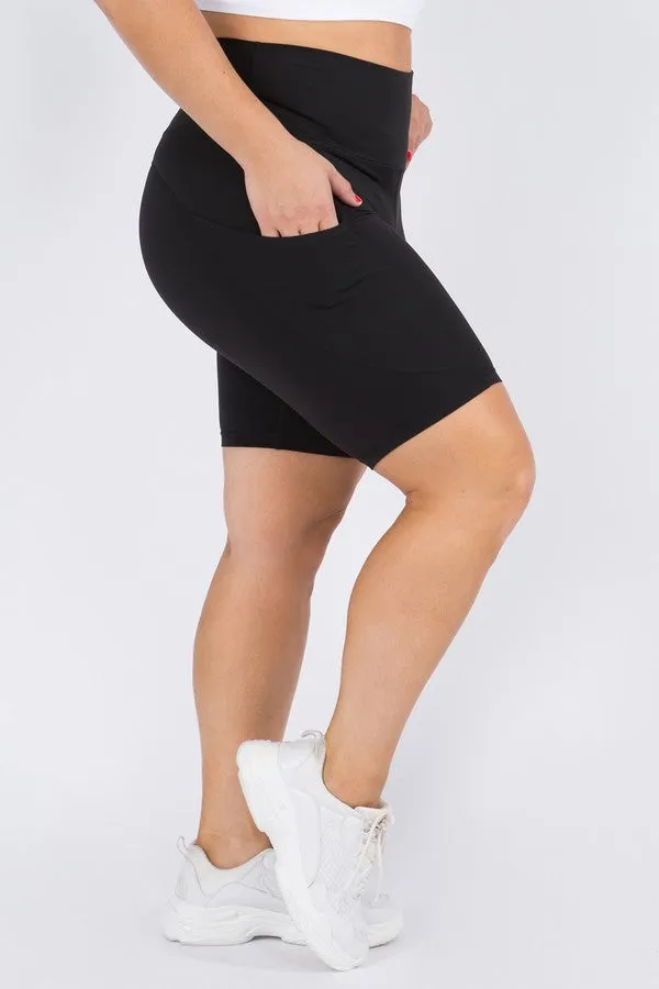 Plus Size Soft Biker Shorts