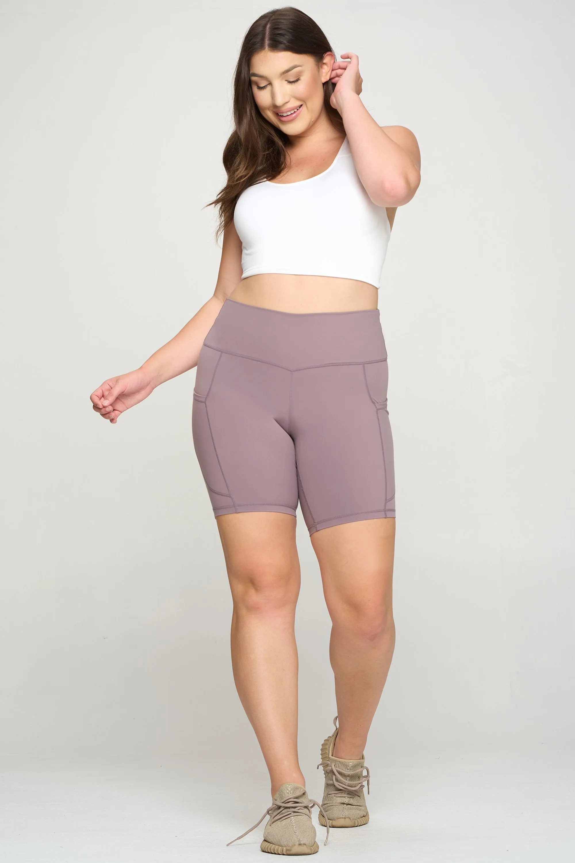 Plus Size Soft Biker Shorts