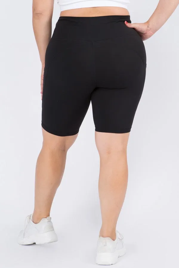 Plus Size Soft Biker Shorts