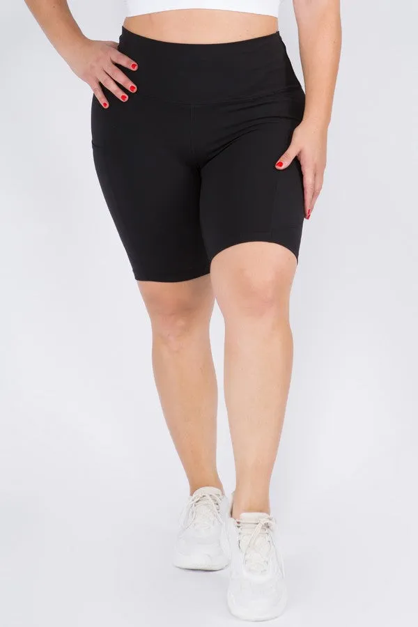 Plus Size Soft Biker Shorts