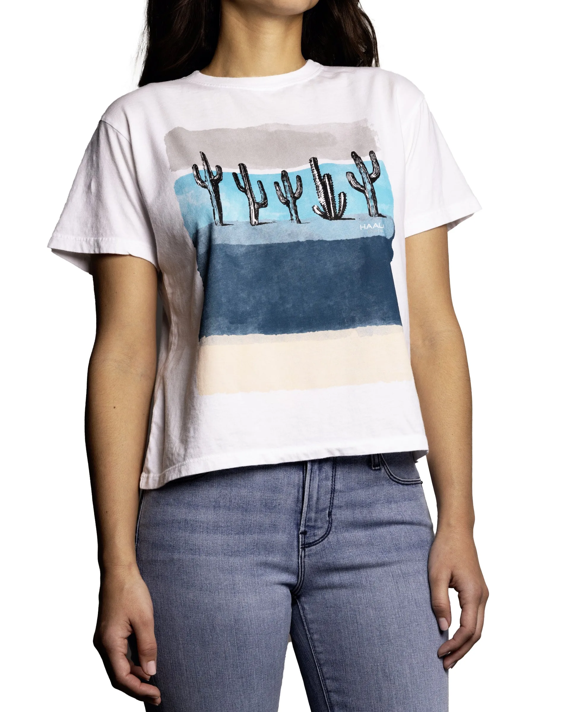 Relaxed Crew T-shirt : Watercolor Cactus