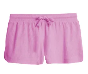 Ribbed Soft Waffle Shorts | Pink