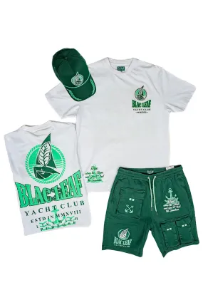 Rise Above The Storm Shirt Big & Tall, Yacht Club Twill Utility Shorts Big & Tall, and Yacht Club Captain Hat Bundle