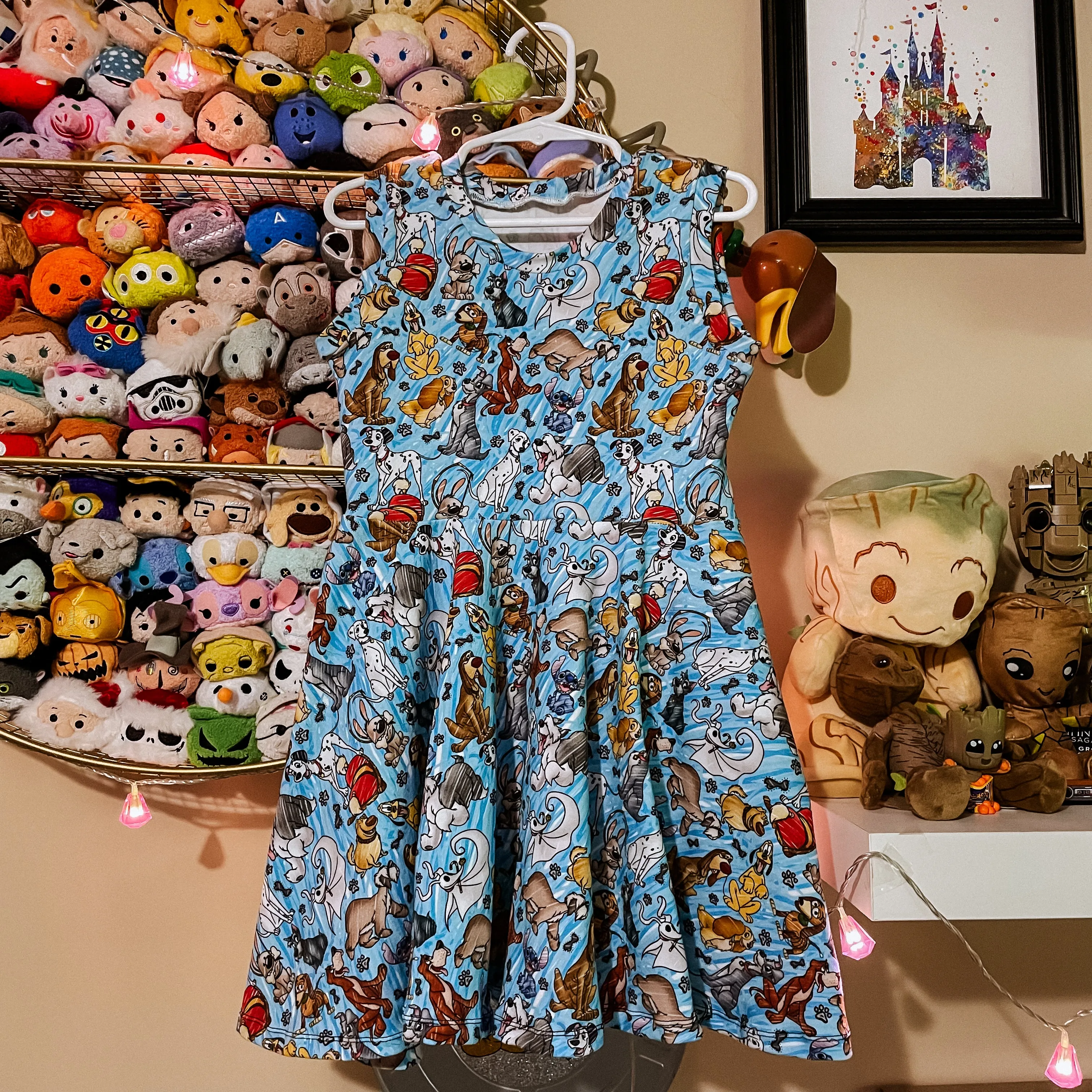 Scribble Dogs Twirl Dress