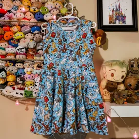 Scribble Dogs Twirl Dress