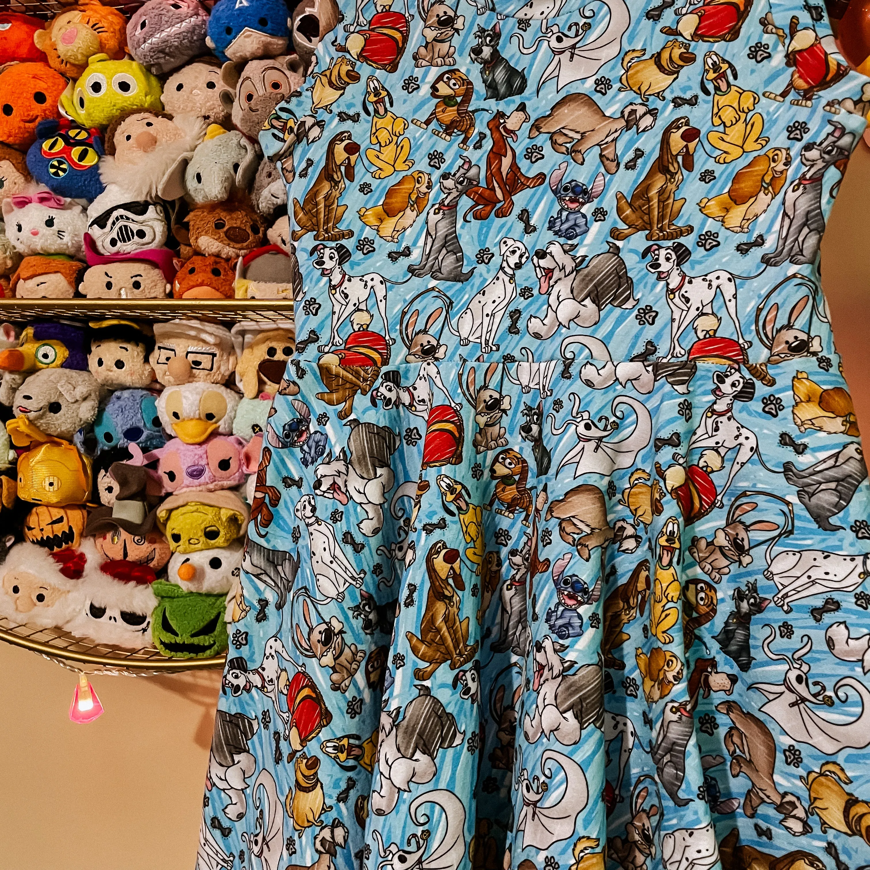 Scribble Dogs Twirl Dress