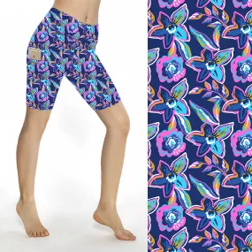 Sculpt Yoga Biker Shorts - Colour Clematis